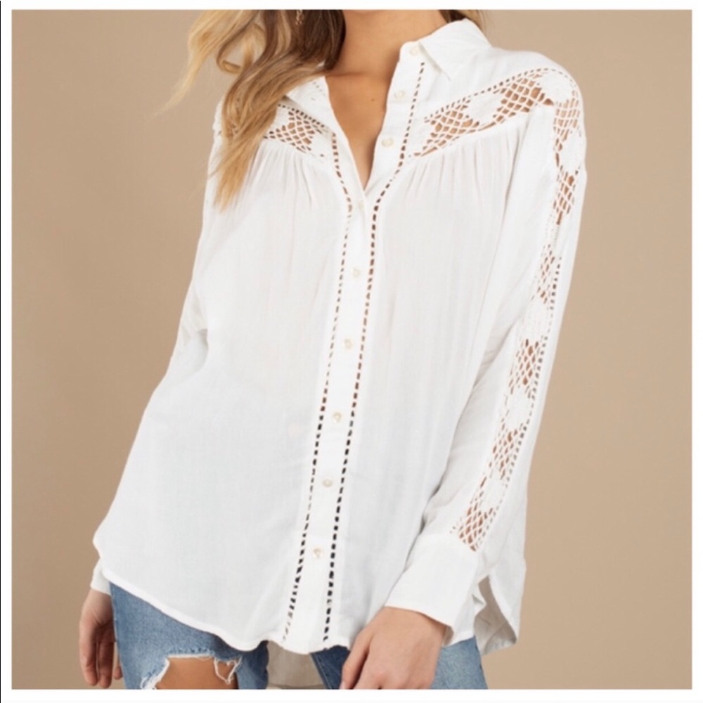 Free People Katie Bird crochet Tunic